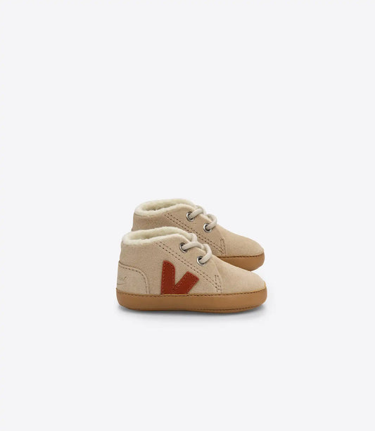 BABY FURED SUEDE VEJA X BONPOINT ALMOND CANYON