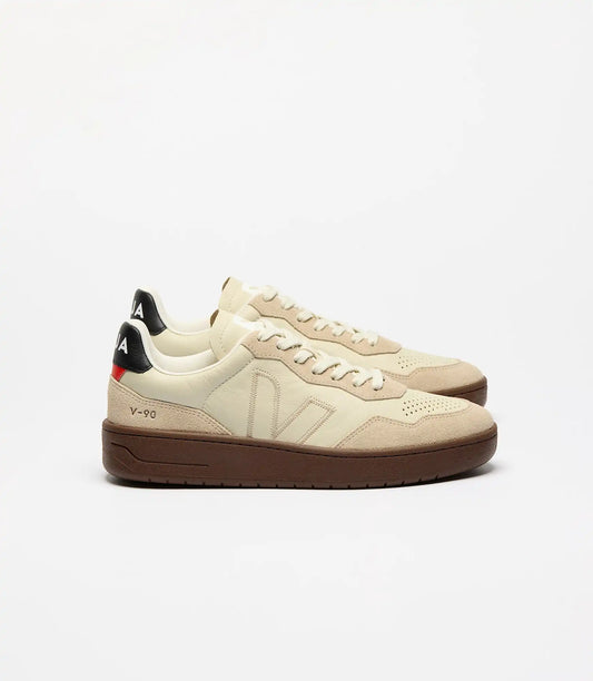 V-90 LEATHER WHITE PIERRE ALMOND