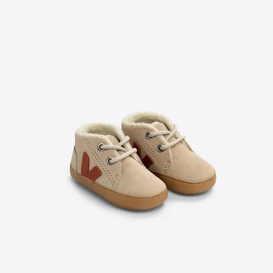 BABY FURED SUEDE VEJA X BONPOINT ALMOND CANYON