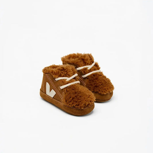 BABY FURED SUEDE COGNAC PIERRE