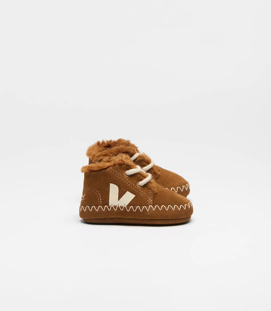BABY FURED SUEDE VEJA X BONPOINT COGNAC CASHEW