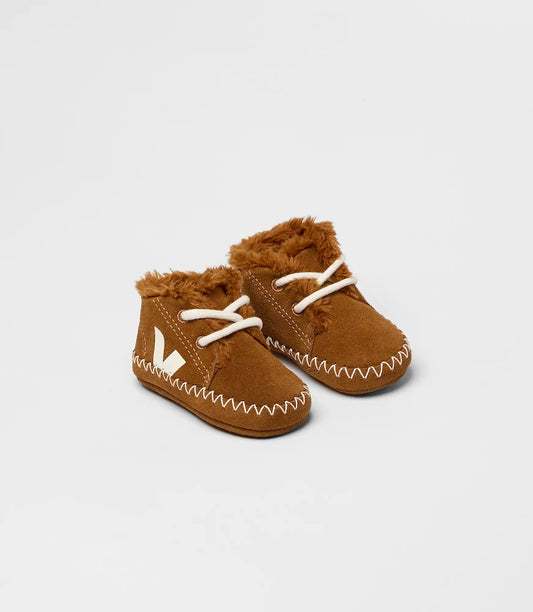 BABY FURED SUEDE VEJA X BONPOINT COGNAC CASHEW