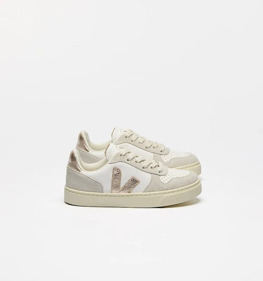 V-10 LEATHER WHITE FURY ALMOND