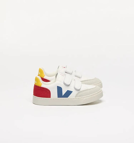 V-12 LEATHER WHITE MULTICO INDIGO