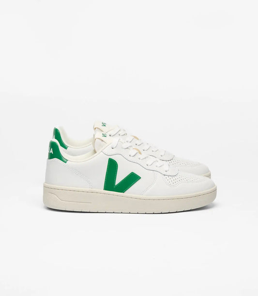 V-10 LEATHER WHITE BLACK
