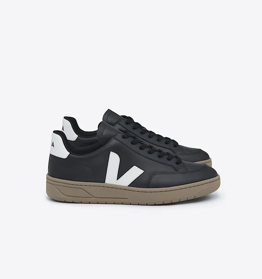 V-12 LEATHER WHITE BLACK DUNE