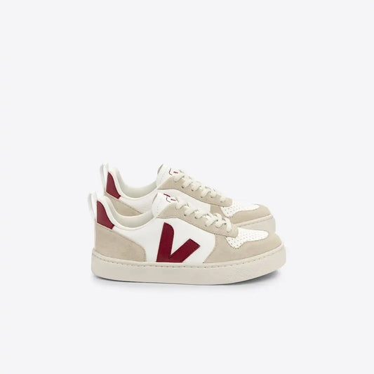 V-10 LEATHER WHITE MARSALA ALMOND